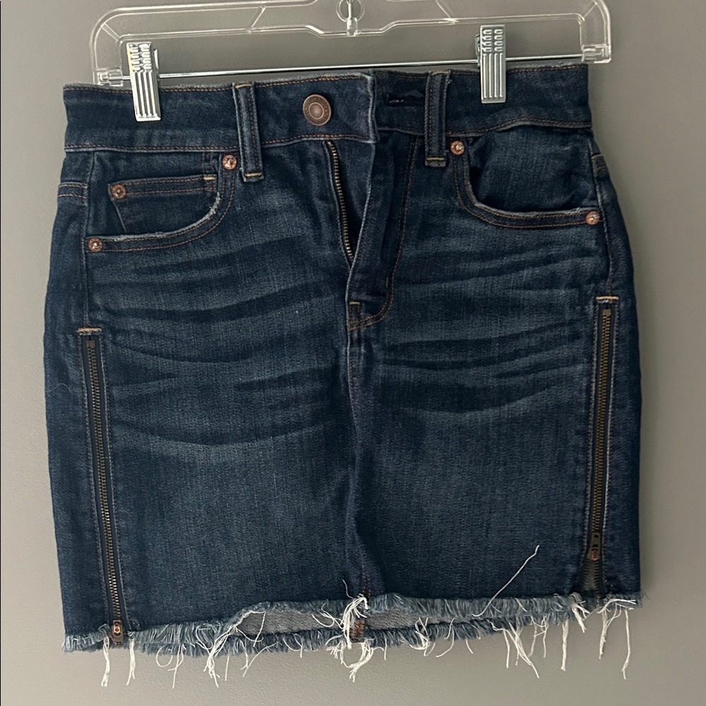 American Eagle Outfitters Dark Blue Denim Mini Skirt